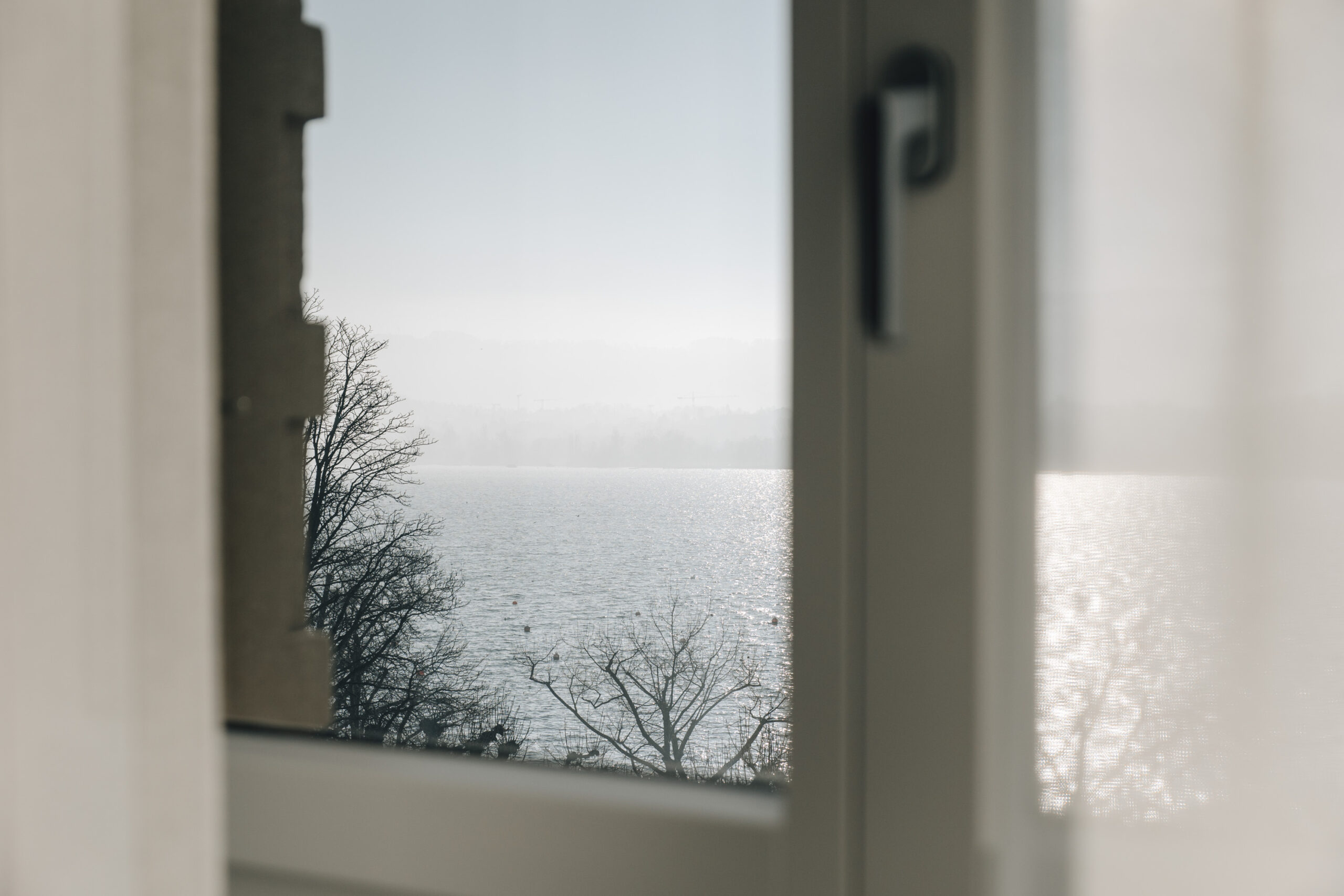 Blick aus dem Fenster auf den Zürichsee - BRST Mia Clinic am Utoquai in Zürich